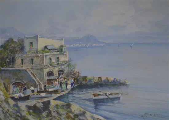 M. Gianni Villa on the Neapolitan coastline 13 x 18in.